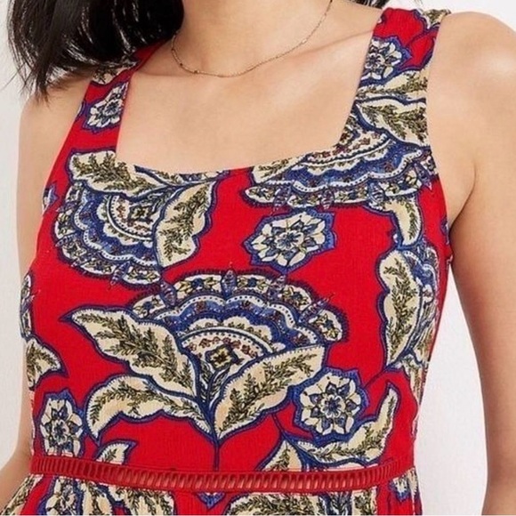 Maurices Red Floral Crisscross Back Mini Dress - Picture 11 of 12